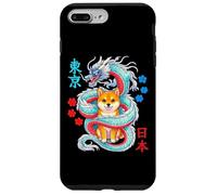 Custodia per iPhone 7 Plus/8 Plus Kawaii Anime Shiba Inu Cane Protetto Da Drago Giapponese