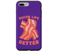 Custodia per iPhone 7 Plus/8 Plus Kawaii Bacon Life Meglio Divertente Amante del Cibo