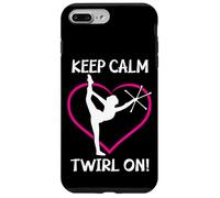 Custodia per iPhone 7 Plus/8 Plus Keep Calm And Twirl On - Divertente Twirling