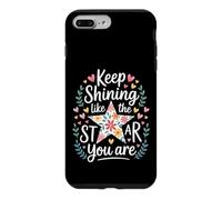 Custodia per iPhone 7 Plus/8 Plus Keep Shining Like The Star You Are Optimism Mindset -