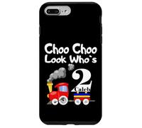 Custodia per iPhone 7 Plus/8 Plus Kids 2nd Birthday Caleb Choo Choo Train 2 Year old