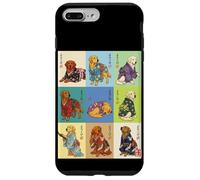 Custodia per iPhone 7 Plus/8 Plus Kimono vintage giapponese Ukiyo-e Golden Retriever