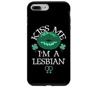 Custodia per iPhone 7 Plus/8 Plus Kiss Me I'm a Lesbian St Patricks Day Green Lips Les Pride