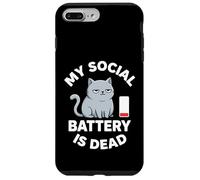 Custodia per iPhone 7 Plus/8 Plus La mia batteria sociale è un gatto morto introversi divertenti