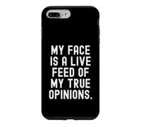 Custodia per iPhone 7 Plus/8 Plus la mia faccia è un feed live delle mie vere opinioni Bold