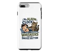 Custodia per iPhone 7 Plus/8 Plus La mia sveglia ha i baffi, nessun pulsante snooze, gatto