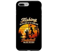 Custodia per iPhone 7 Plus/8 Plus La pesca risolve la maggior parte dei miei problemi Basket Il resto Retro
