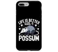 Custodia per iPhone 7 Plus/8 Plus La vita è migliore con un opossum divertente carino amante opossum