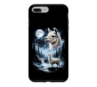 Custodia per iPhone 7 Plus/8 Plus Lama che ulula alla luna anni '90 retrò