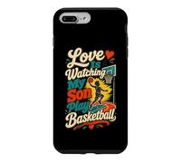 Custodia per iPhone 7 Plus/8 Plus L'amore sta guardando mio figlio giocare a basket cartone animato
