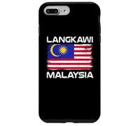 Custodia per iPhone 7 Plus/8 Plus Langkawi Bandiera Malesia Distressed Orgoglio Malese