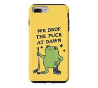 Custodia per iPhone 7 Plus/8 Plus Lasciamo cadere il disco all'alba Funny Hockey Frog