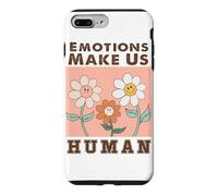 Custodia per iPhone 7 Plus/8 Plus Le emozioni ci rendono umani Grafica floreale retrò