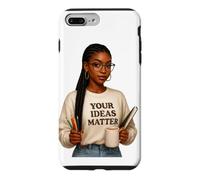 Custodia per iPhone 7 Plus/8 Plus Le tue idee contano ispirazione positiva ti e ti amo.