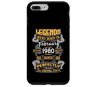 Custodia per iPhone 7 Plus/8 Plus Legend February 1980 Vintage 46th Birthday Tees Made in 1980