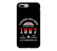Custodia per iPhone 7 Plus/8 Plus LEGENDS ARE BORN 1987 Compleanno Vintage Retro 80s Cult