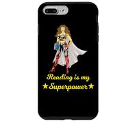 Custodia per iPhone 7 Plus/8 Plus Leggere è il mio superpotere supereroe libro amante donne ragazze