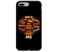 Custodia per iPhone 7 Plus/8 Plus Lei sono io, bella beata afro melanina, storia delle donne nere
