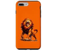 Custodia per iPhone 7 Plus/8 Plus Leone ruggente Forza Potenza Alpha Leader Animale Selvaggio