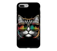 Custodia per iPhone 7 Plus/8 Plus Less Drama More Techno Cat Tee - Occhiali da sole & Beats