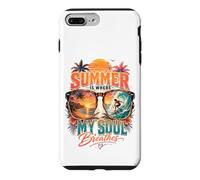 Custodia per iPhone 7 Plus/8 Plus L'estate è dove respira la mia anima amanti del surf Tropical Beach