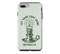 Custodia per iPhone 7 Plus/8 Plus Let Your Light Shine Matthew Christian Faith Candela