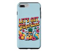 Custodia per iPhone 7 Plus/8 Plus Let's Get Tropi-Cool Flamingo Ananas Beach Graphic