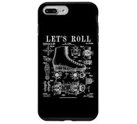 Custodia per iPhone 7 Plus/8 Plus Let's Roll Roller Derby Pattinaggio Skater Skate Brevetto Vintage