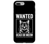 Custodia per iPhone 7 Plus/8 Plus Lettera a spina gatto Wanted Dead or Meow