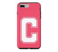 Custodia per iPhone 7 Plus/8 Plus Lettera C Big Bold Capital Varsity Alphabet Monogram