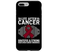 Custodia per iPhone 7 Plus/8 Plus Life After Cancer Head and Neck Cancer Awareness Survivor