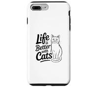 Custodia per iPhone 7 Plus/8 Plus Life Goal Pet More Cats