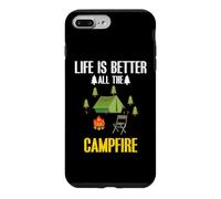 Custodia per iPhone 7 Plus/8 Plus Life Is Better All The Campfire Camping Camper Adventure