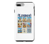 Custodia per iPhone 7 Plus/8 Plus Lisboa Lisbona Portogallo Vintage Viaggi Collage Luoghi di interesse della città