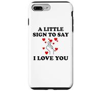 Custodia per iPhone 7 Plus/8 Plus Little Sign to Say I Love You Valentine Couple Anniversary