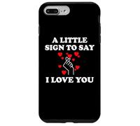 Custodia per iPhone 7 Plus/8 Plus Little Sign to Say I Love You Valentine Romantic Day Couples