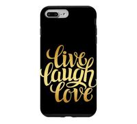 Custodia per iPhone 7 Plus/8 Plus Live Laugh Love Tee shirts, Inspiration Cool Quotes Graphic