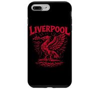 Custodia per iPhone 7 Plus/8 Plus Liverpool England Zine Ink con stampa rossa a forma di uccello con fegato