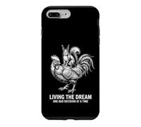 Custodia per iPhone 7 Plus/8 Plus Living the Dream, divertente scoiattolo che cavalca un pollo