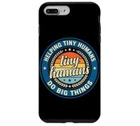 Custodia per iPhone 7 Plus/8 Plus Logo vintage con scritta "Helping Tiny Humans Do Big Things Teacher"