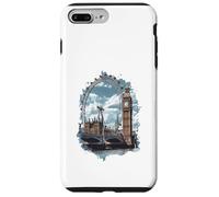 Custodia per iPhone 7 Plus/8 Plus Londra, orizzonte, big-ben, ruota panoramica, paesaggio urbano, arte