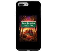Custodia per iPhone 7 Plus/8 Plus Los Angeles County Sign 110 Freeway LA City Skyline 323 213