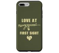 Custodia per iPhone 7 Plus/8 Plus Love at First Sight - Men's Funny Sarcastic Gun Humor