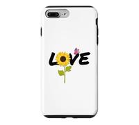 Custodia per iPhone 7 Plus/8 Plus Love Girasole Farfalla - Farfalle Girasoli