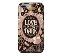 Custodia per iPhone 7 Plus/8 Plus Love in the Dark, arte floreale romantica vintage con ali d'angelo
