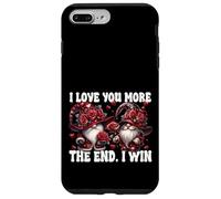 Custodia per iPhone 7 Plus/8 Plus Love You More The End I Win Floral Rose Flower Gnome Couple