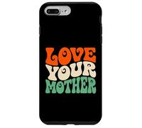 Custodia per iPhone 7 Plus/8 Plus Love Your Mother Earth Day Retro Ambientalista Pianeta