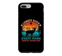 Custodia per iPhone 7 Plus/8 Plus Lumber River State Park North Carolina Retro Tramonto Souvenir