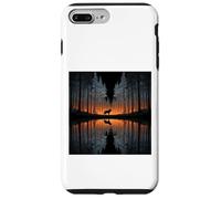 Custodia per iPhone 7 Plus/8 Plus lupo, silhouette, lago, riflessione, su, il, lago