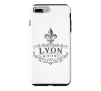 Custodia per iPhone 7 Plus/8 Plus Lyon Rhône Francia Ornate Fleur-De-Lis Stampa Nera